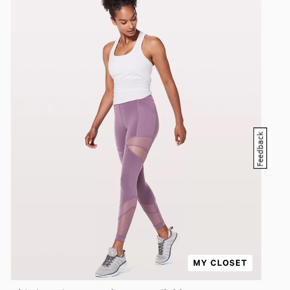 Purple/lavender lululemon Forget The Sweat Leggings size 6